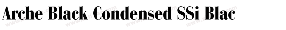Arche Black Condensed SSi Black Condensed Italic字体转换